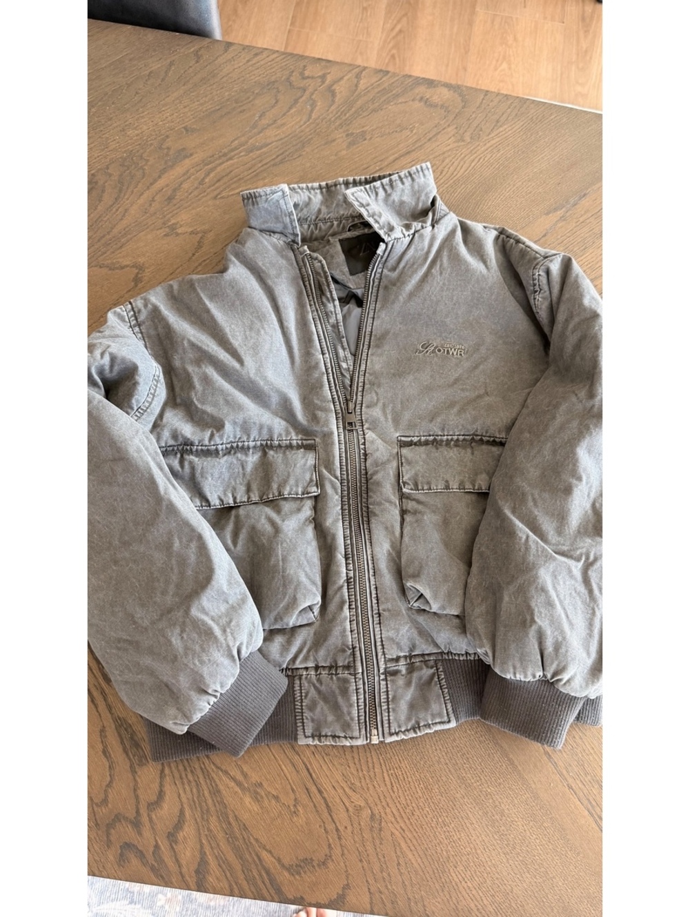 Zara Kids Gray Bomber Jacket Size 9-10 Years